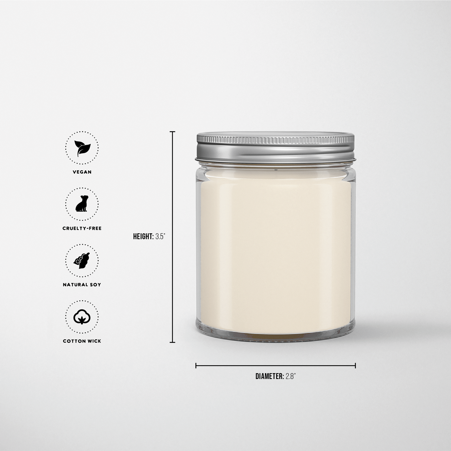 Clear Jar with Silver Lid