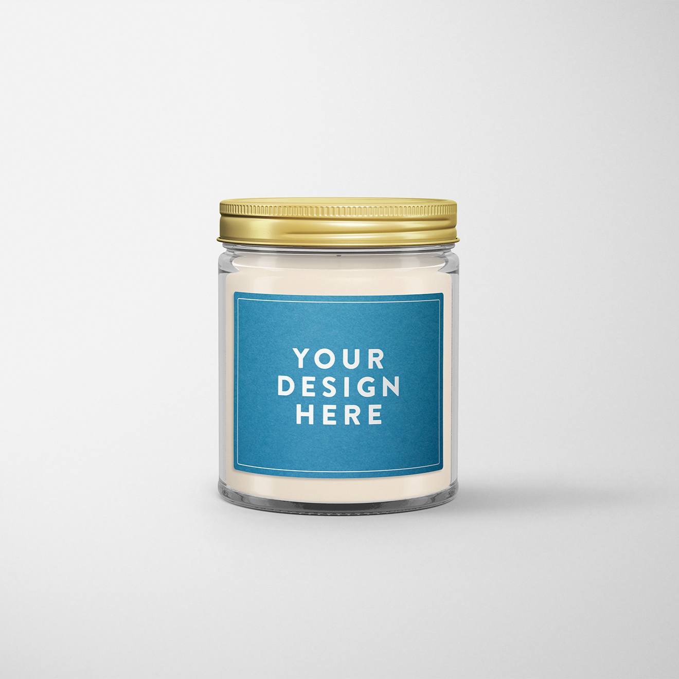 Clear Jar with Gold Lid