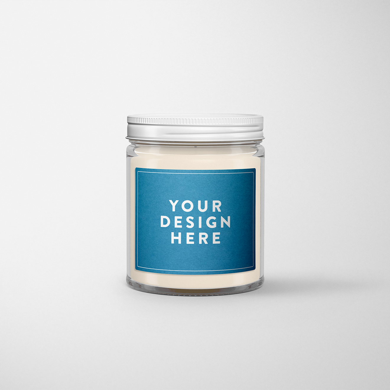 Clear Jar with White Lid