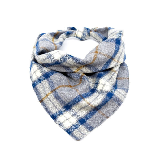 Pewter Flannel Dog Bandana