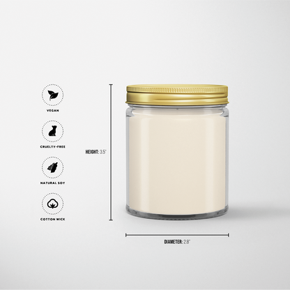 Clear Jar with Gold Lid